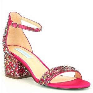 Betsey Johnson Jewel Embellished Dress Sandals
